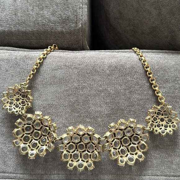j.crew Gold Crystal studded Necklace - Picture 4 of 6
